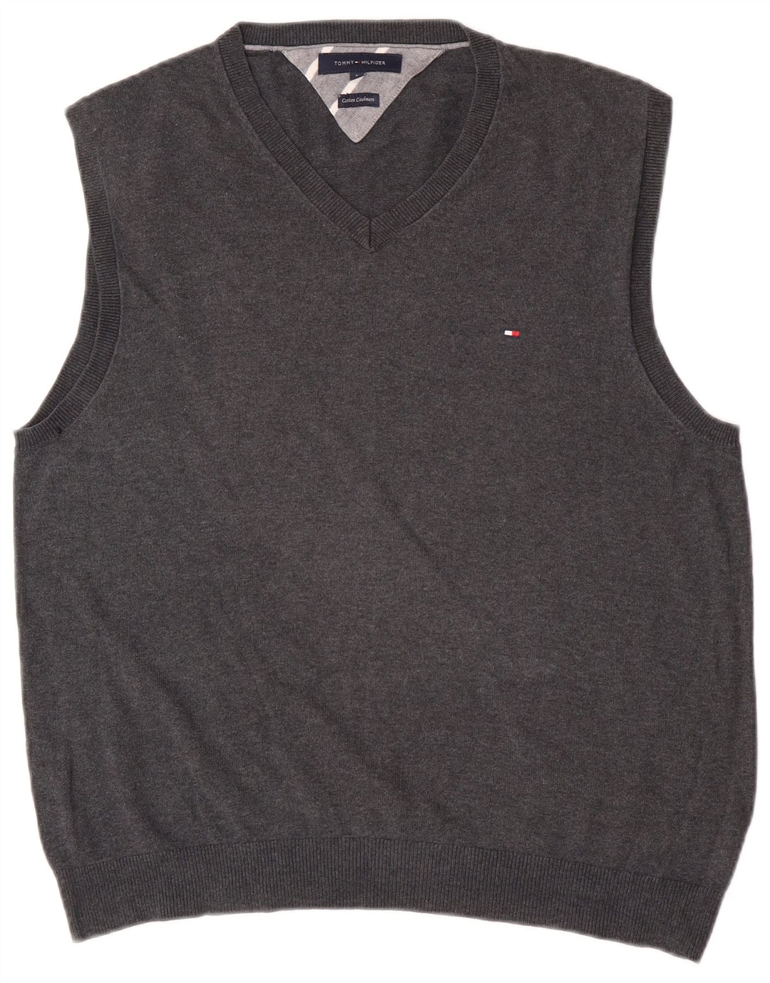 Canotta da uomo Tommy Hilfiger Canotta grande in cotone grigio