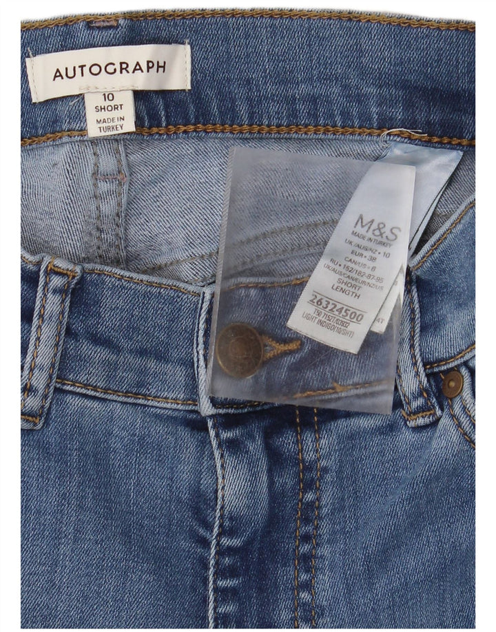 Marks & Spencer Womens Autograph Flared Jeans UK 10 Small W26 L30 Blue