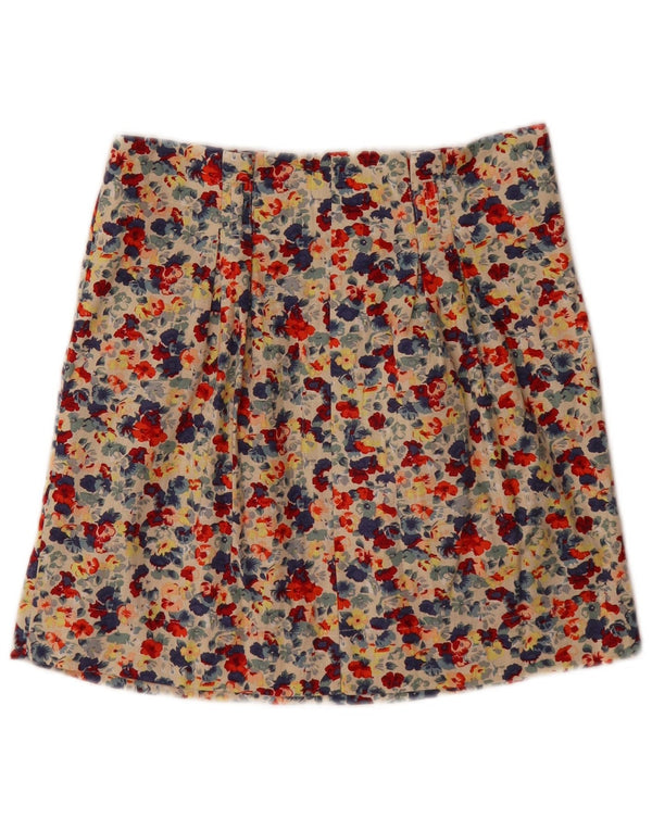 Женская мини-юбка с рисунком Topshop UK 10, маленькая W28, разноцветная с цветочным принтом