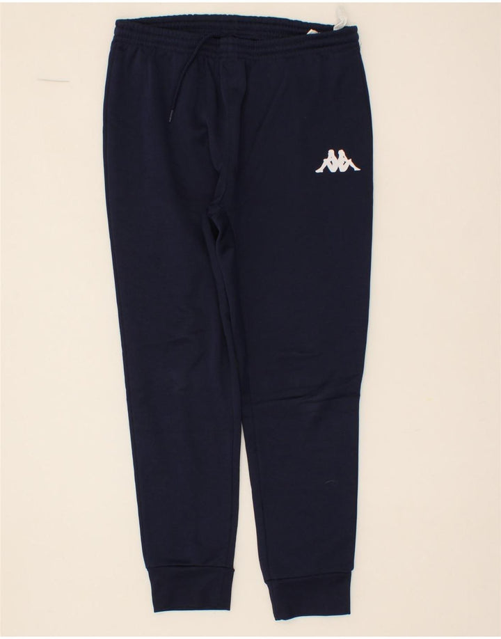 KAPPA Boys Tracksuit Trousers Joggers 9-10 Years Navy Blue Polyester Vintage Kappa and Second-Hand Kappa from Messina Hembry 