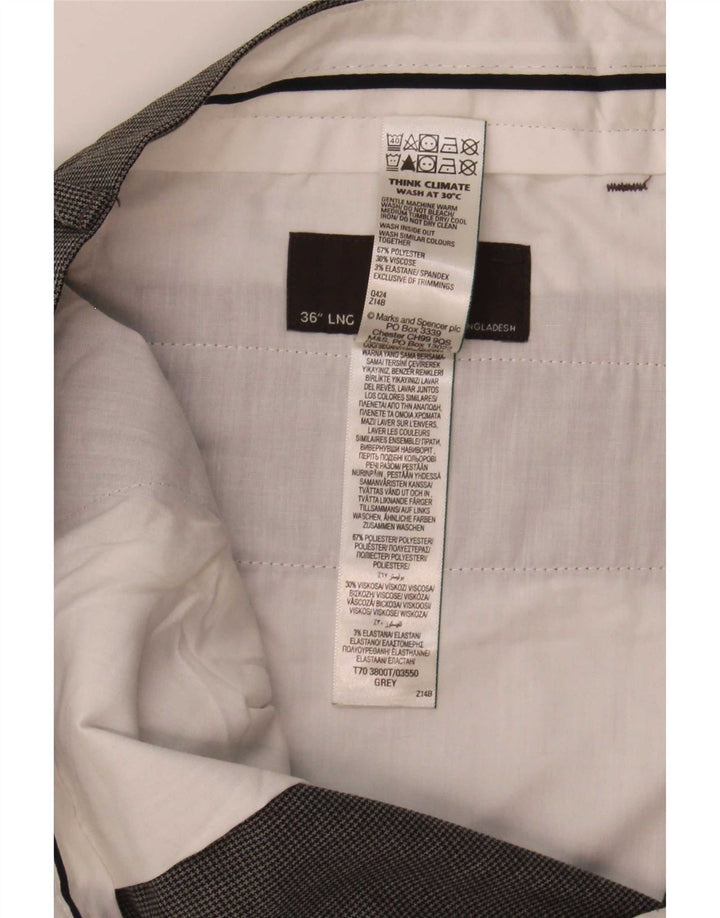Marks & Spencer Herre Slim Suit Bukser W36 L33 Grå