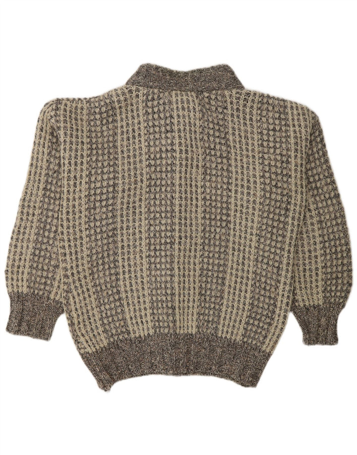 Vintage Herren Cardigan Pullover XL Grau