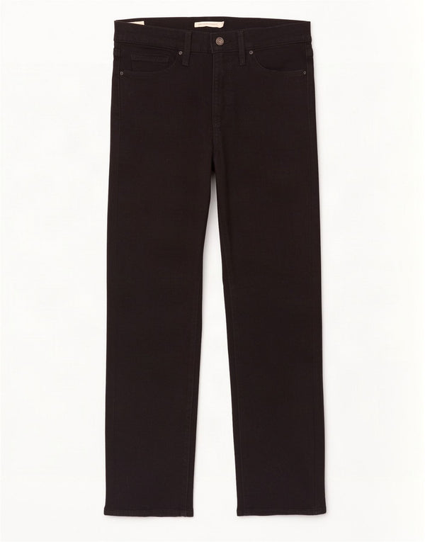 Levi's Womens 314 Shaping Straight Jeans W31 L30 Sort bomuld