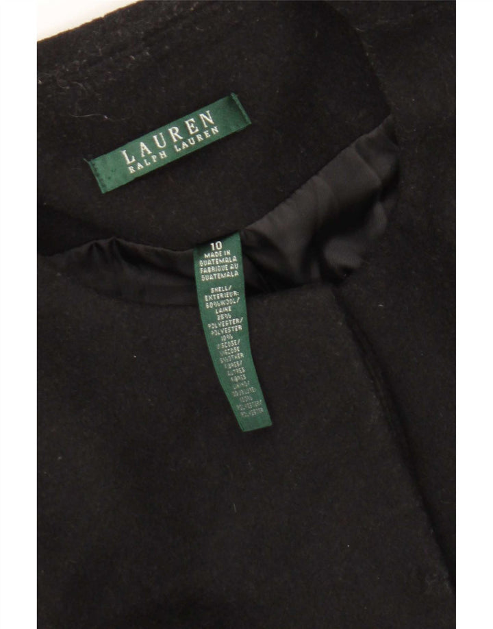 Ralph Lauren Pardessus pour femme US 10 Grande laine noire