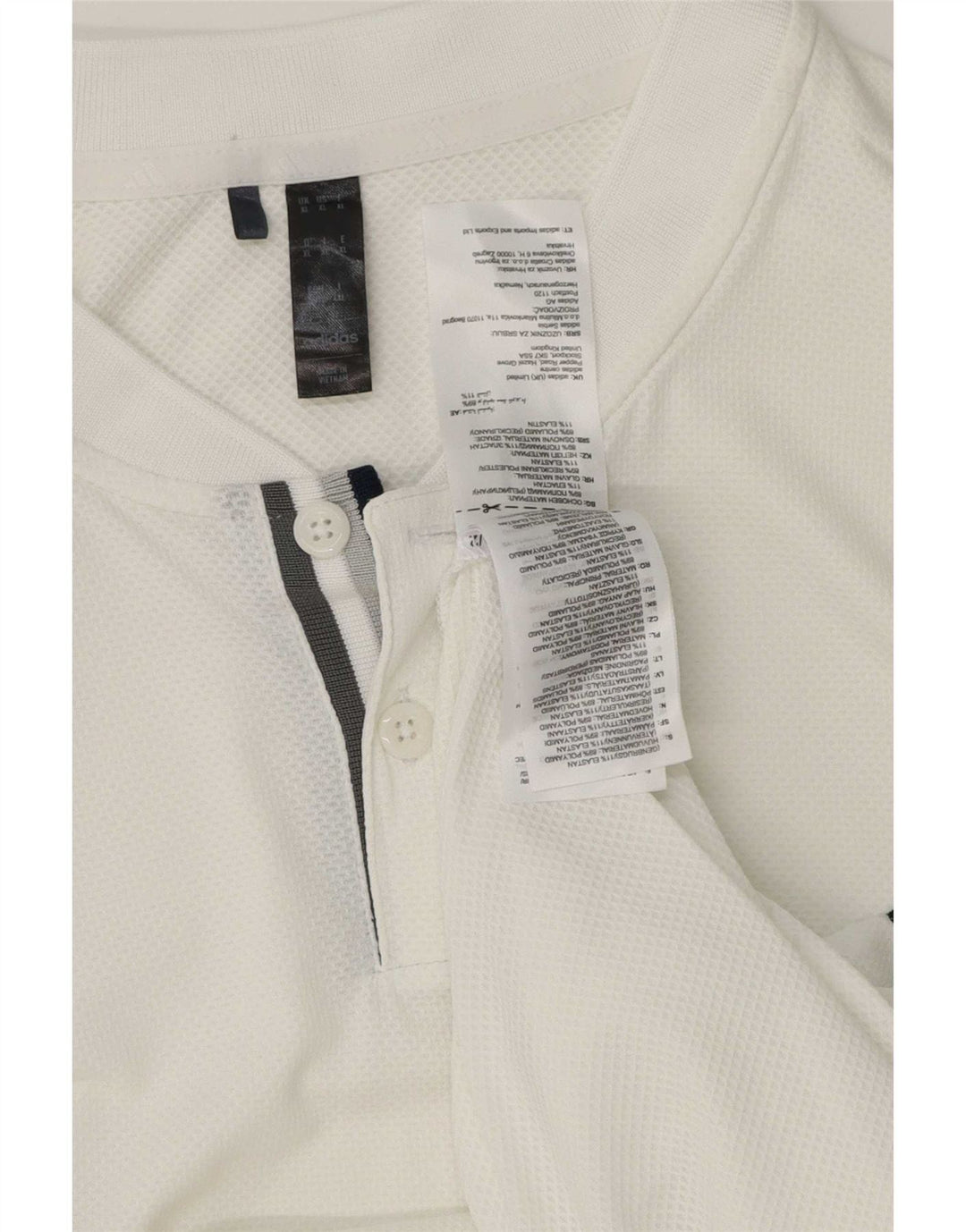 Мужская рубашка-поло Adidas XL, белый полиэстер