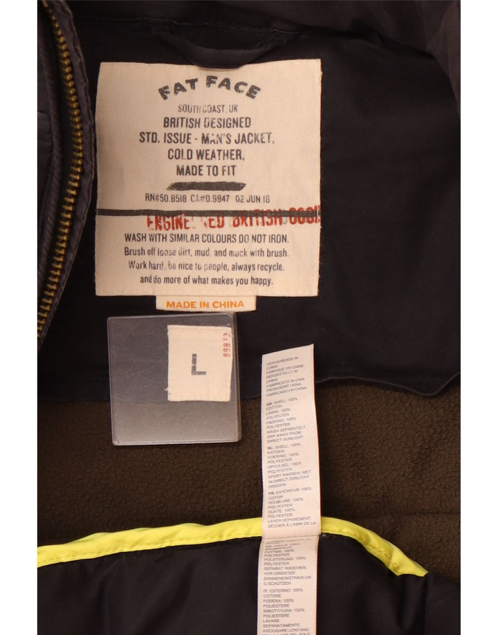 Giacca imbottita da uomo Fat Face UK 40 grande cotone nero