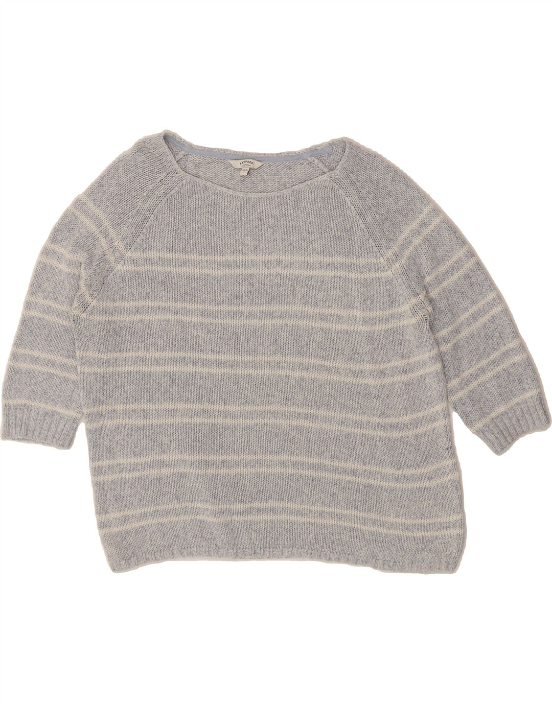 FAT FACE Womens Oversized Boat Neck Jumper Sweater UK 12 Medium Blue Vintage Fat Face and Second-Hand Fat Face from Messina Hembry 