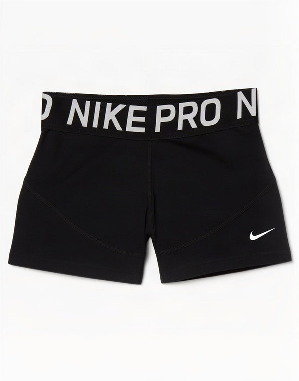 Nike Damen Dri Fit Graphic Sport Shorts UK 8 Small Schwarz