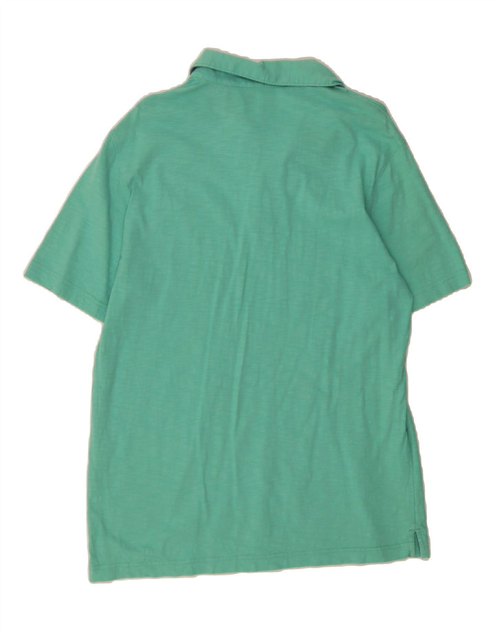 IZOD Mens Polo Shirt Medium Turquoise Cotton Vintage Izod and Second-Hand Izod from Messina Hembry 