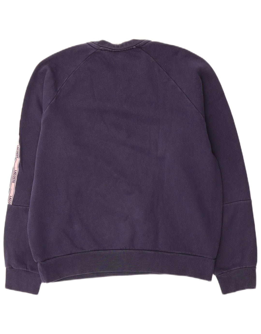 Lacoste Herre Grafisk Sweatshirt Jumper Størrelse 4 Medium Navy Blue Colourblock