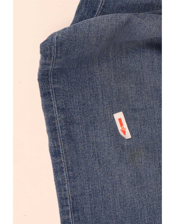 Marks & Spencer Womens Straight Jeans UK 12 Medium W30 L29 Blue Cotton
