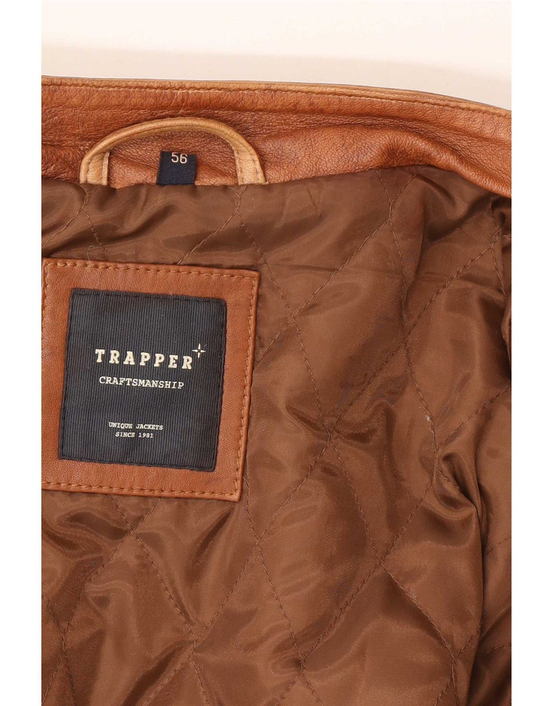 Trapper Veste en cuir pour homme IT 56 3XL Cuir marron