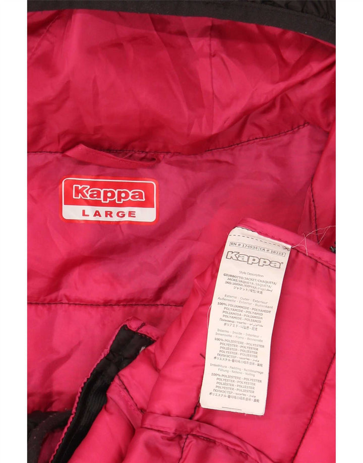 Giacca imbottita con cappuccio da donna Kappa UK 16 Large nera in poliammide