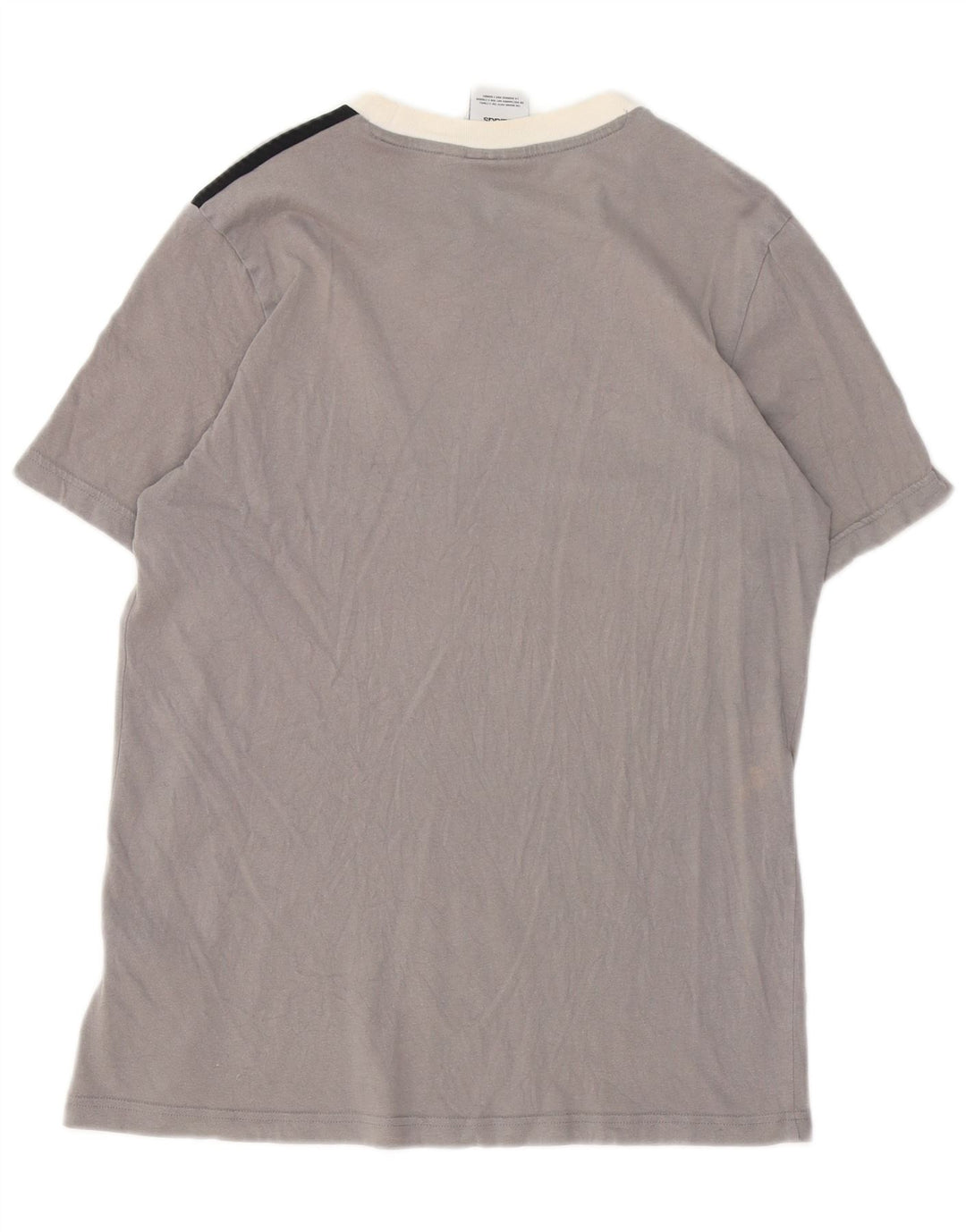 Adidas Mens T-Shirt Top Small Grey Colourblock Cotton