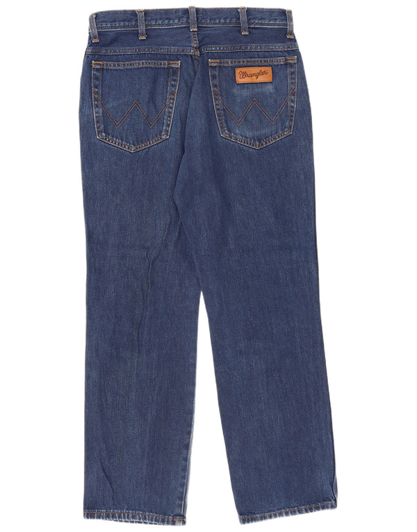 Wrangler Mens Texas Straight Jeans W33 L30 kék pamut