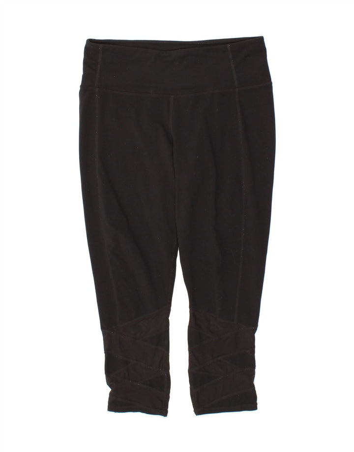ATHLETA Womens Capri Leggings UK 14 Medium Black Nylon Vintage Athleta and Second-Hand Athleta from Messina Hembry 