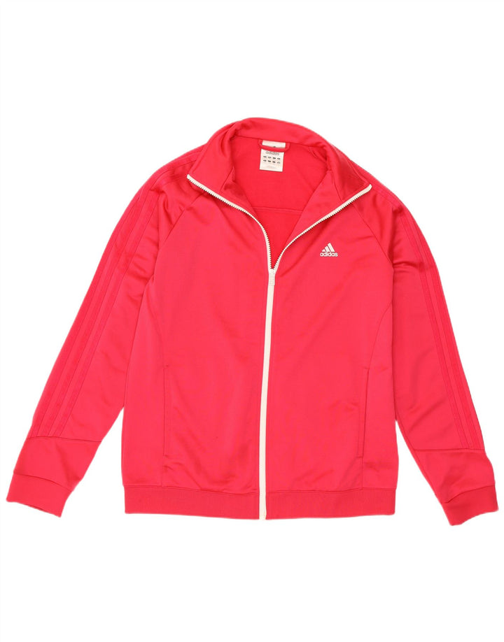 Adidas Damen Trainingsanzug Top Jacke UK 16/18 Large Pink Polyester