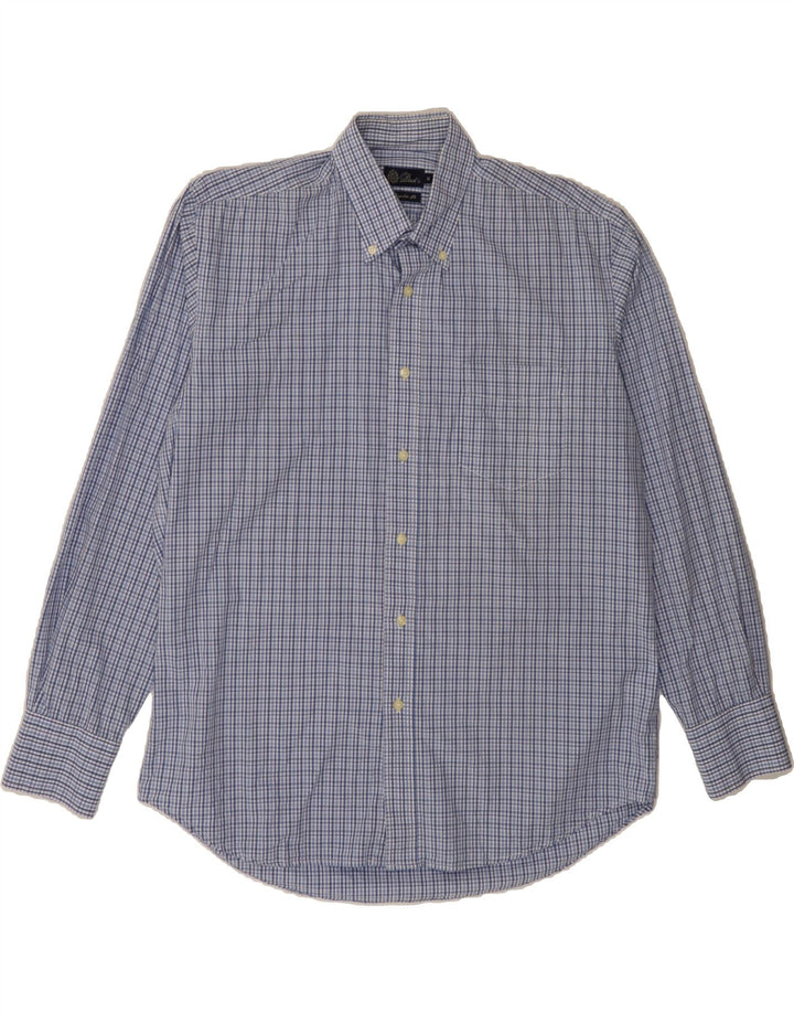 DACK'S Mens Regular Fit Shirt Medium Blue Check Cotton Vintage Dack's and Second-Hand Dack's from Messina Hembry 