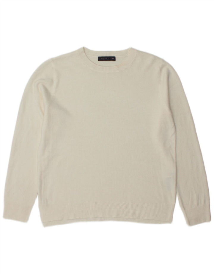 Marks & Spencer Dame sweater med rund hals DK 14 Medium Off White