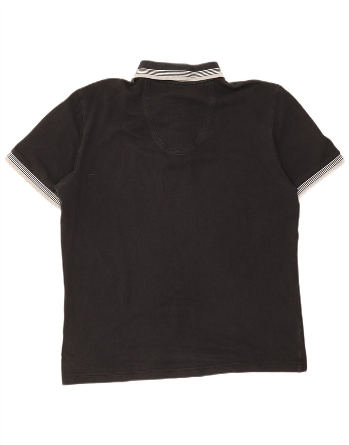 Hugo Boss Herren-Poloshirt, groß, schwarz gestreift