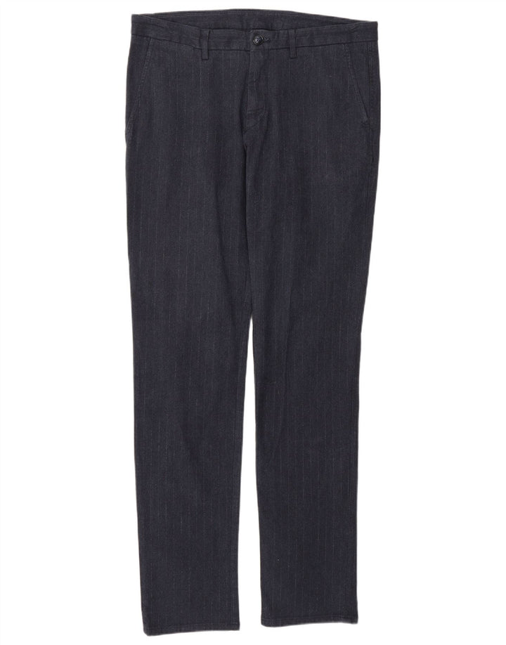 MASSIMO DUTTI Womens Chino Trousers EU 40 Medium W31 L31 Navy Blue Classic