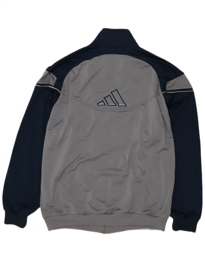 Adidas Veste de survêtement pour homme UK 44/46 Large Gris Colorblock Polyester