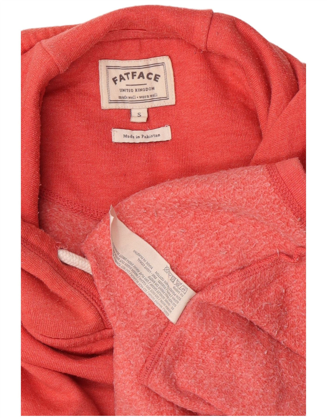 Fat Face Womens Oversized Hoodie Jumper UK 10 Small Red Polyester