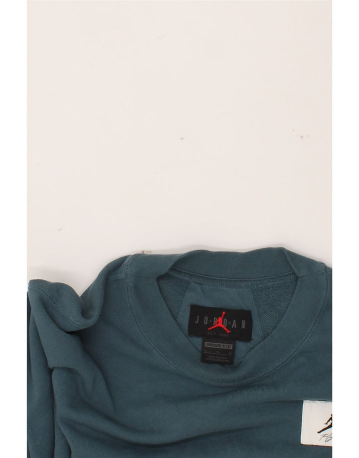 JORDAN Womens Oversized Sweatshirt Jumper UK 18 XL Blue Cotton Vintage Jordan and Second-Hand Jordan from Messina Hembry 