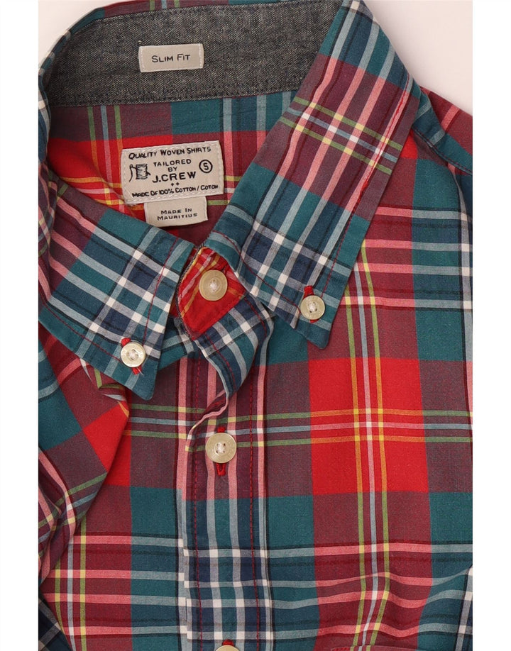 J. CREW Mens Tailored Slim Fit Shirt Small Multicoloured Check Cotton Vintage J. Crew and Second-Hand J. Crew from Messina Hembry 