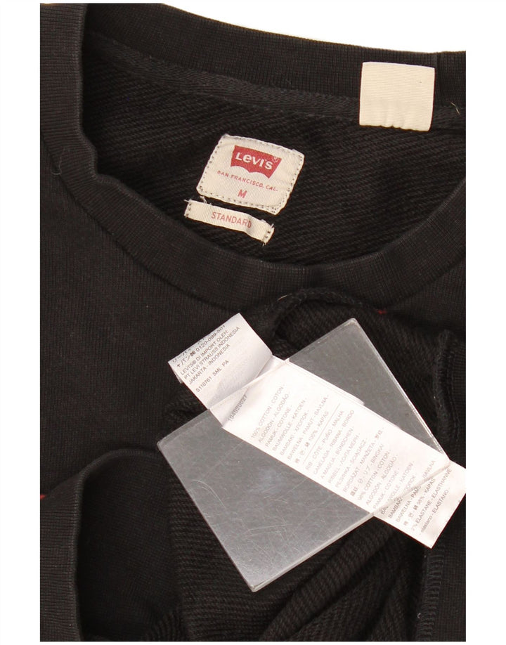 Levi's Herre grafisk sweatshirt Jumper Medium Sort Bomuld