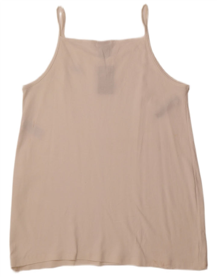 NIKE Womens Cami Top UK 18 XL Off White Cotton