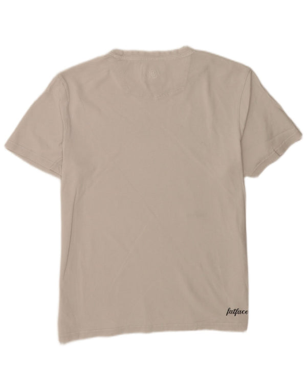 Camiseta gráfica para hombre Fat Face Top mediano de algodón blanco