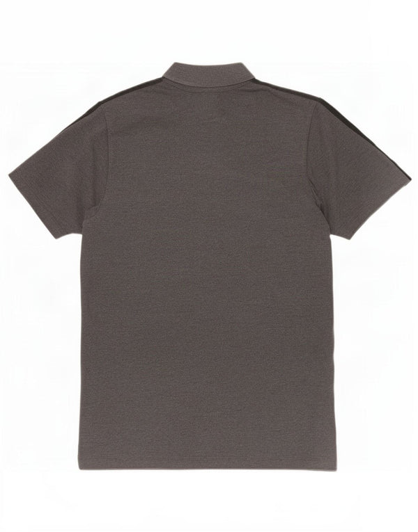 Polo Adidas Climalite da uomo in cotone grigio medio
