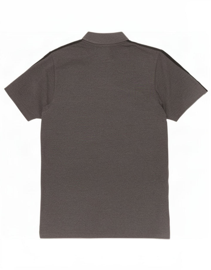 Polo Adidas Climalite da uomo in cotone grigio medio