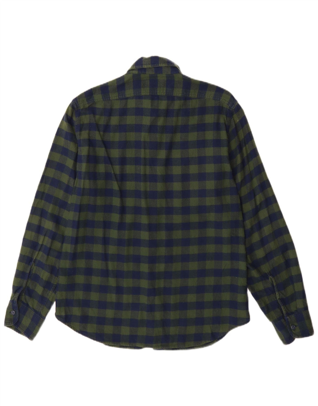J. Crew Herre Flanelskjorte Medium Blå Ternet Bomuld