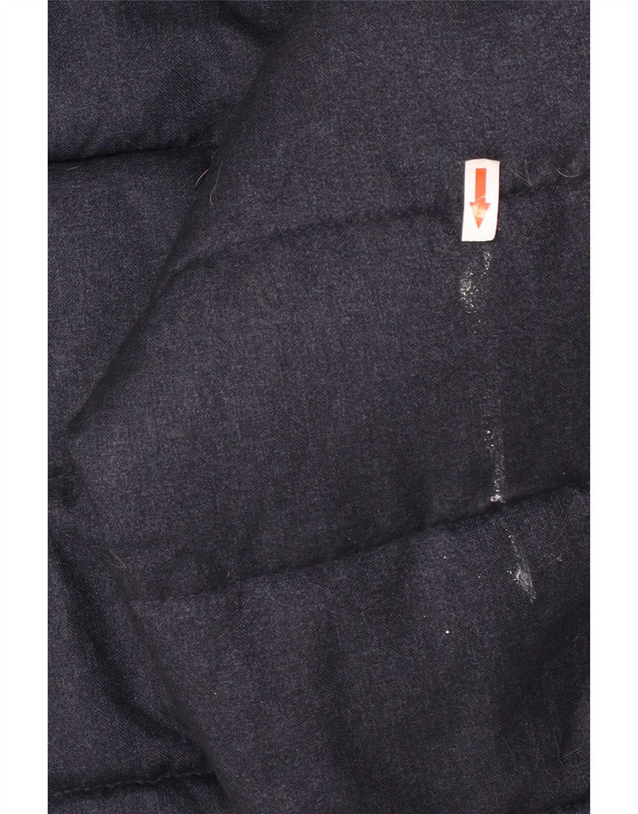 Weird Fish Mens Hooded Padded Jacket UK 44 2XL Navy Blue Polyester