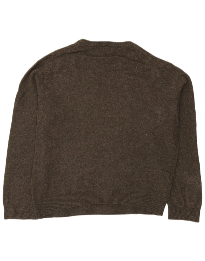 Marks & Spencer Pull à col rond pour homme 2XL Laine kaki