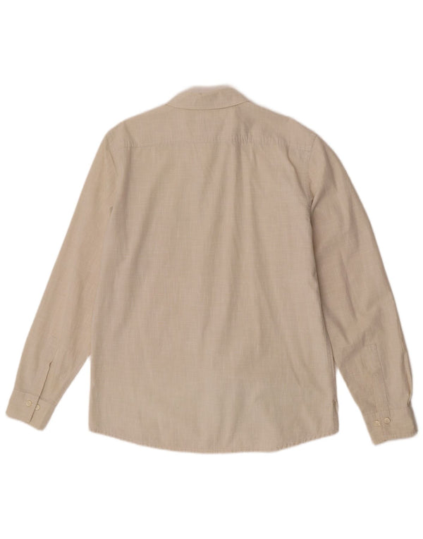 Gas Mens Shirt Medium Beige Cotton