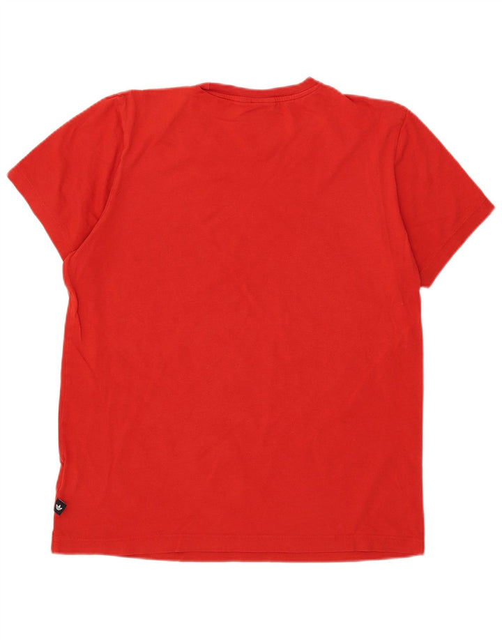 Adidas Mens Graphic T-Shirt Top Medium Red Cotton