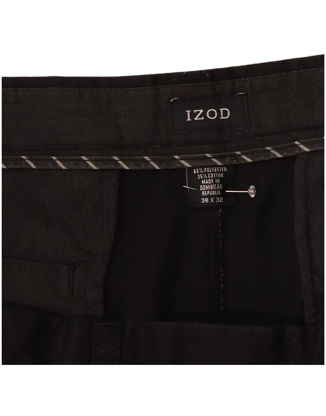 Izod Pantalon Chino Homme W38 L31 Noir Polyester