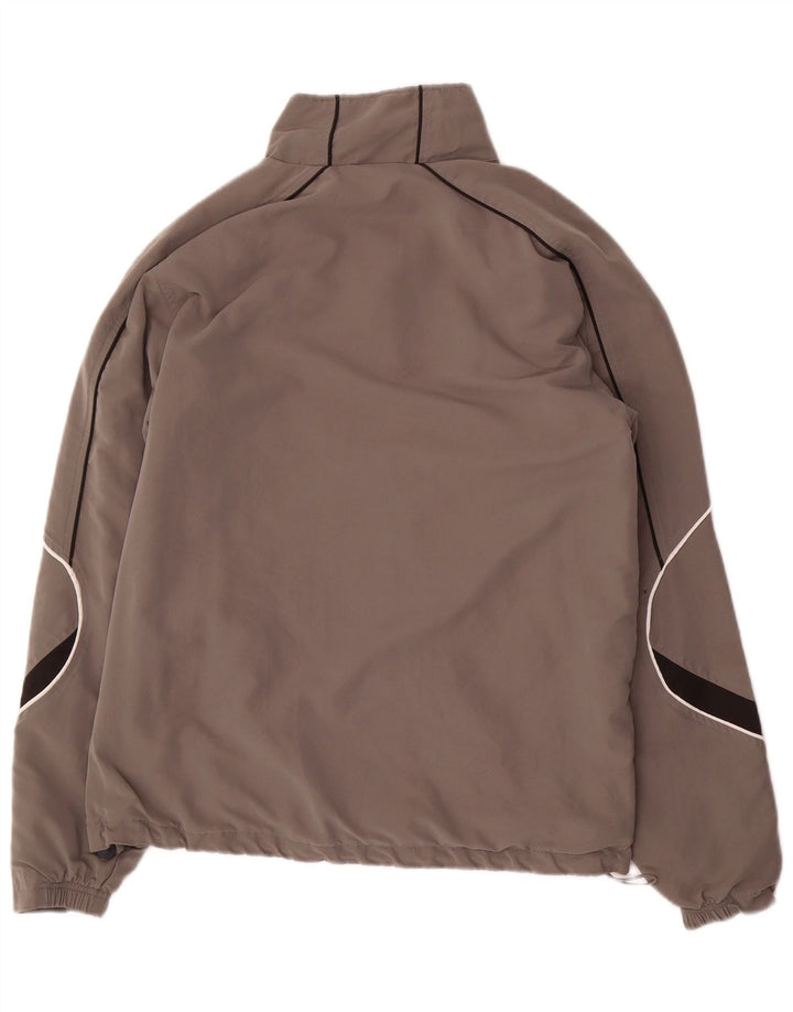 Asics Mens Tracksuit Top Jacket Grande Cinza Colourblock Poliéster