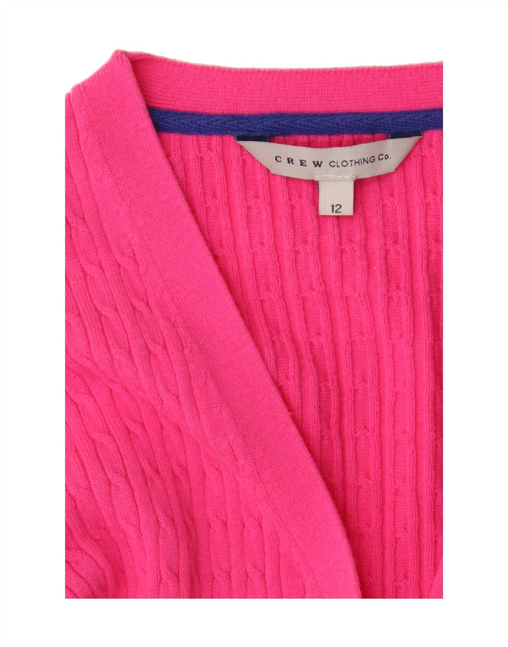 J. CREW Womens Cardigan Sweater UK 12 Medium Pink Cotton Vintage J. Crew and Second-Hand J. Crew from Messina Hembry 