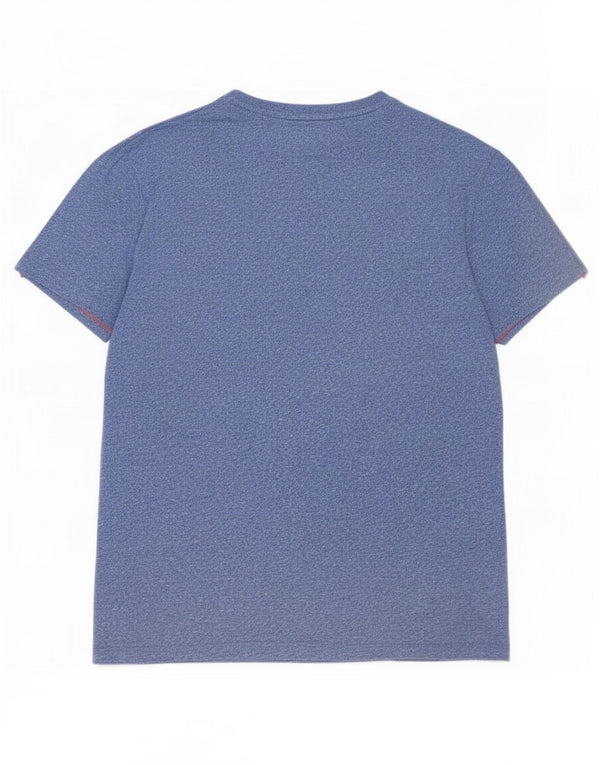 Superdry Mens T-Shirt Top Large Blue Flecked