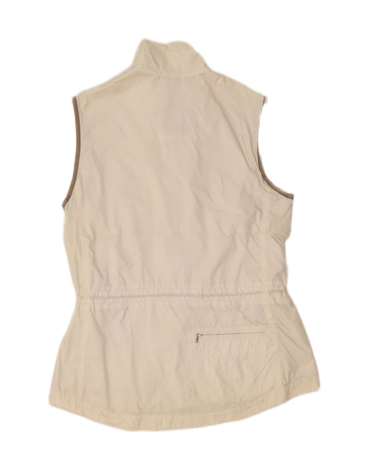 Belfe Womens Sleeveless Tracksuit Top Jacket UK 14 Large White Polyamide