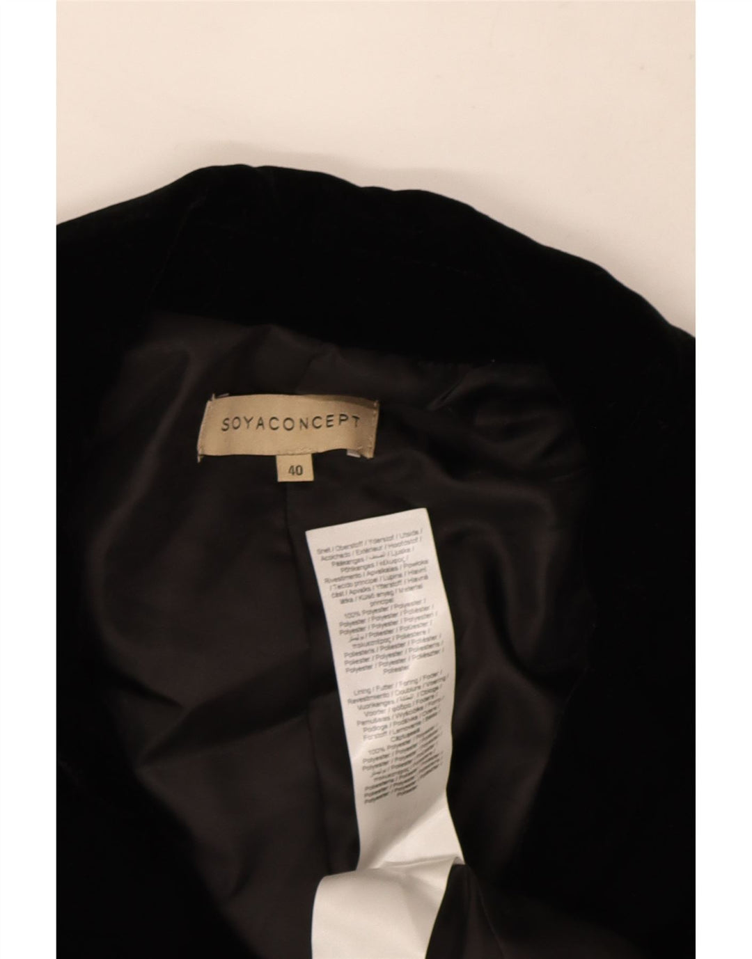 Vintage Womens Double Breasted Velvet Blazer Jacket EU 40 Medium Black