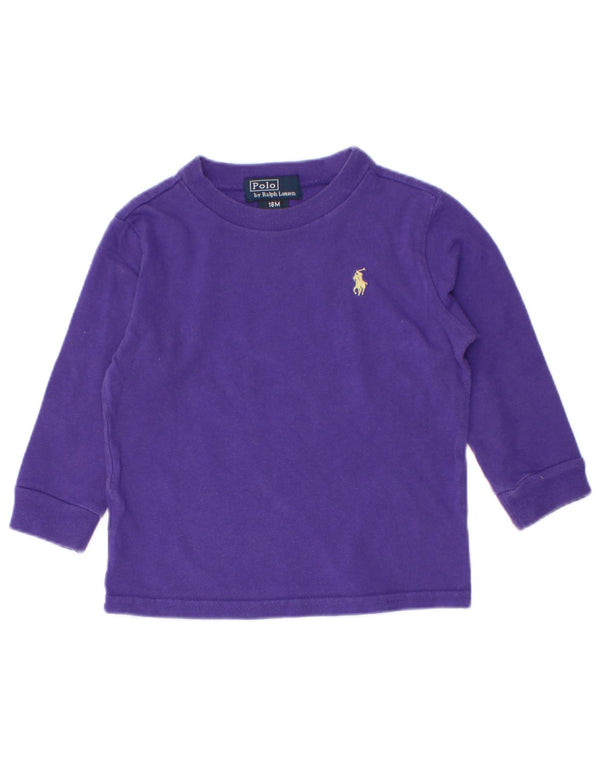Polo Ralph Lauren Baby Girls Top Long Sleeve 12-18 Months Purple Cotton