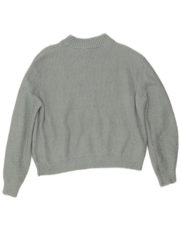 Marks & Spencer Damen Crop Rollkragenpullover Pullover UK 16 Large Türkis