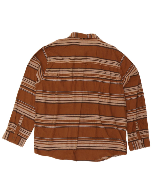Męska koszula flanelowa Hurley 2XL w brązowe paski