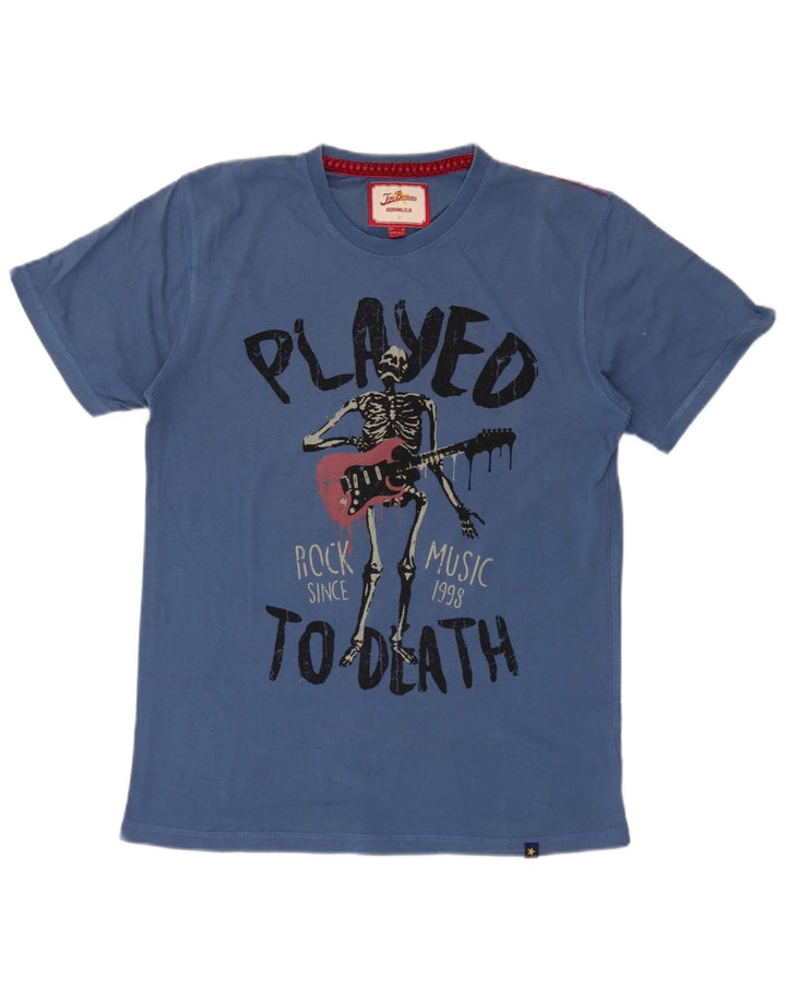 Joe Browns Herre grafisk T-shirt Top Medium Blue Bomuld