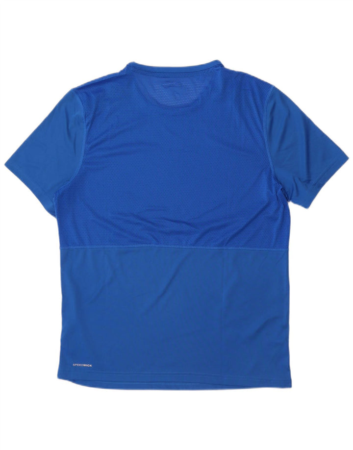 Reebok Womens T-Shirt Top UK 16 Large Blue Colourblock Polyester